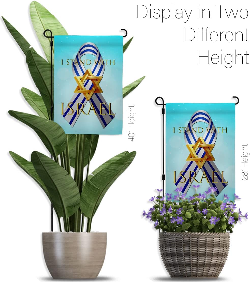 Juego de asta de bandera de Israel para el hogar, letrero para patio, poste de tumba, soporte de cementerio, tapiz al aire libre, regalos para