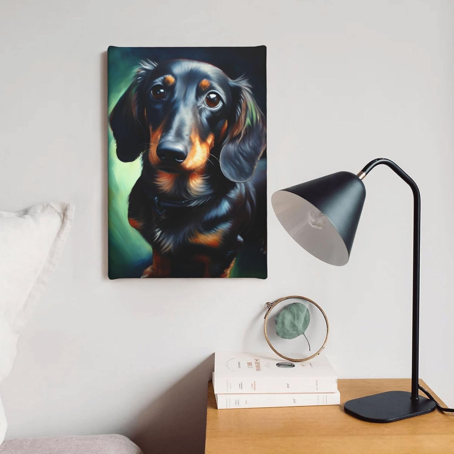 yvkew Lienzo decorativo para pared de perro salchicha para decoración del hogar, pinturas de arte abstracto, arte moderno, decoración para