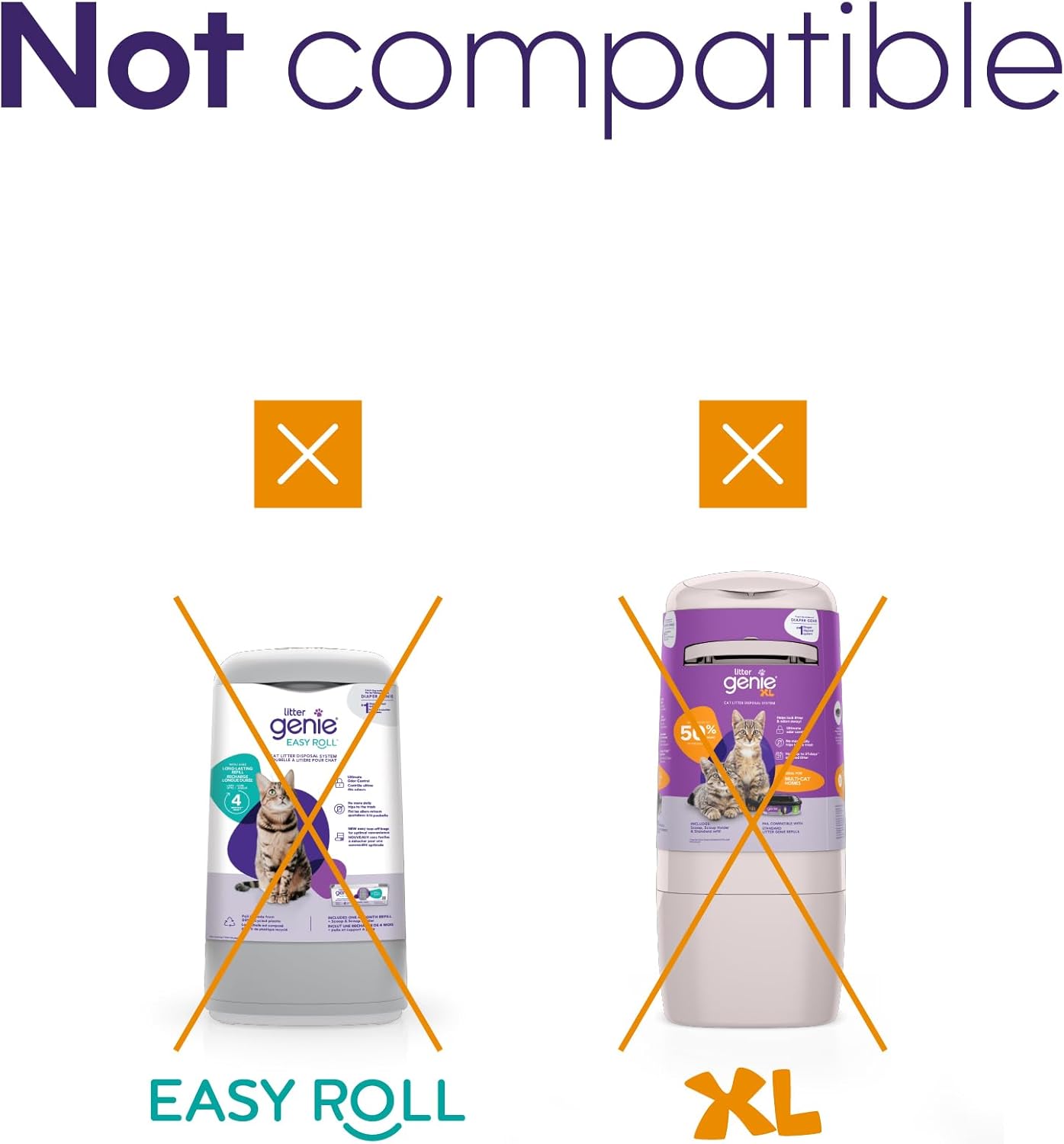 Litter Genie Recargas ecológicas  Bolsas compostables para arena para gatos Jumbo 1 paquete  Hasta 4 meses de suministro en 1 cartucho