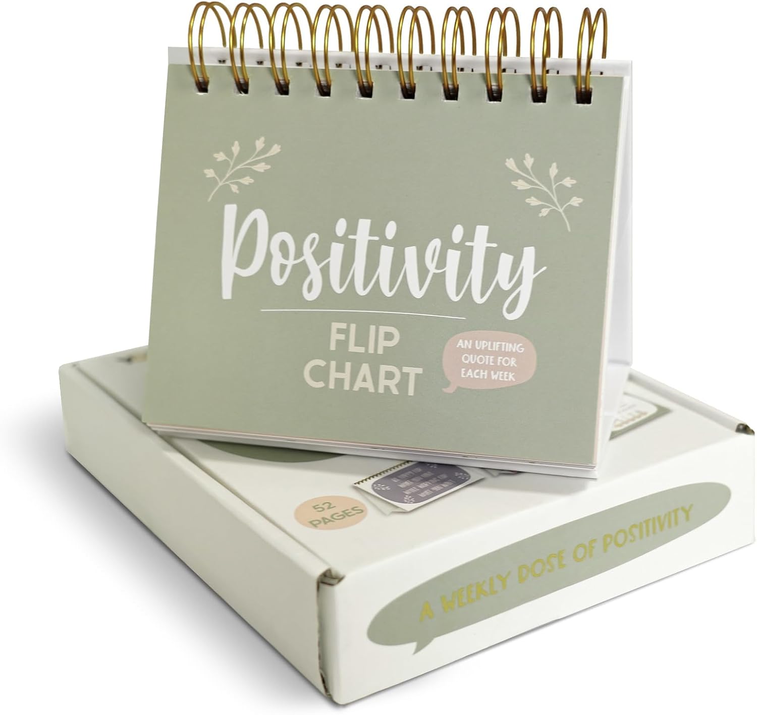 Yobro Calendario semanal motivacional de positividad, regalo diario con citas inspiradoras para motivarte, ilumina tu día, decora tu escritorio,