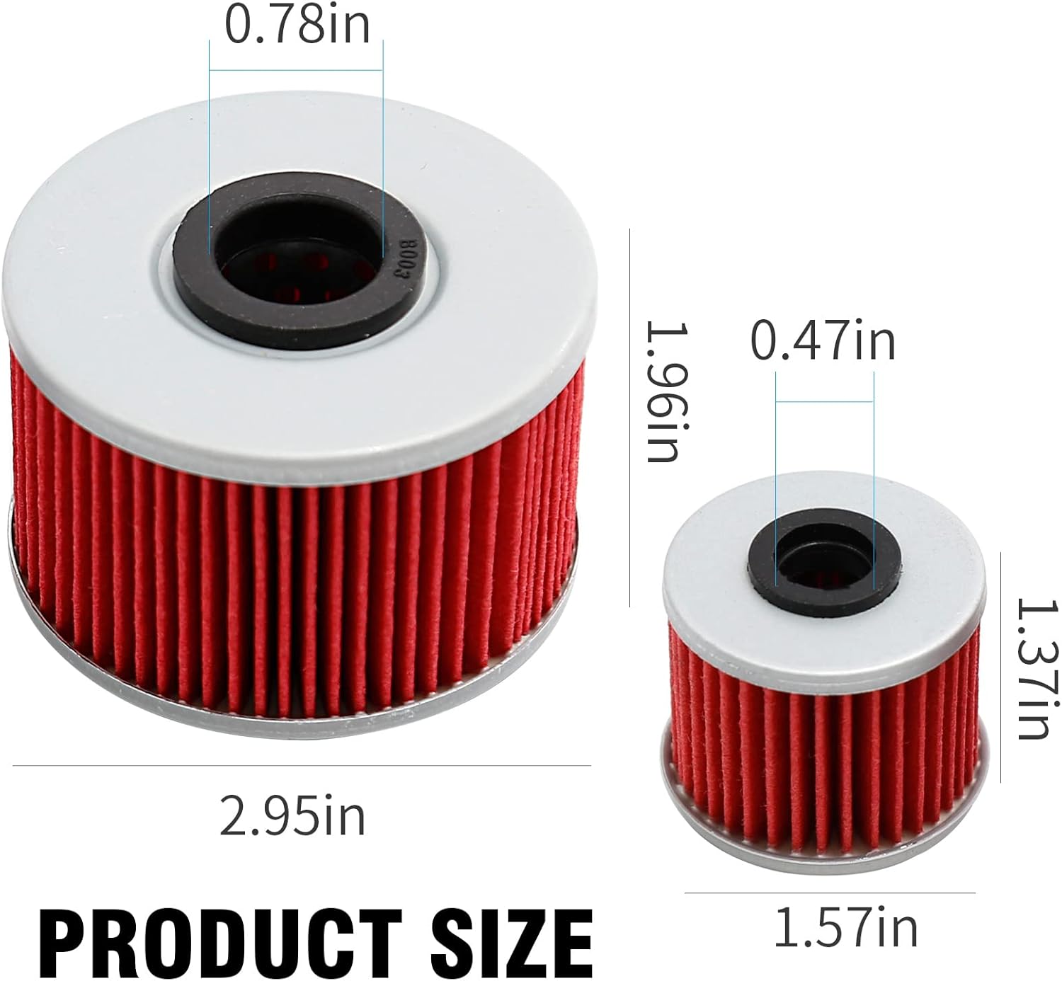 Anxingo 15412-HP7-A01 Filtro de aceite con juntas tóricas de repuesto para Honda Pioneer 1000 SXS1000 M3 M5 2016-2020 Reemplazar el número de pieza