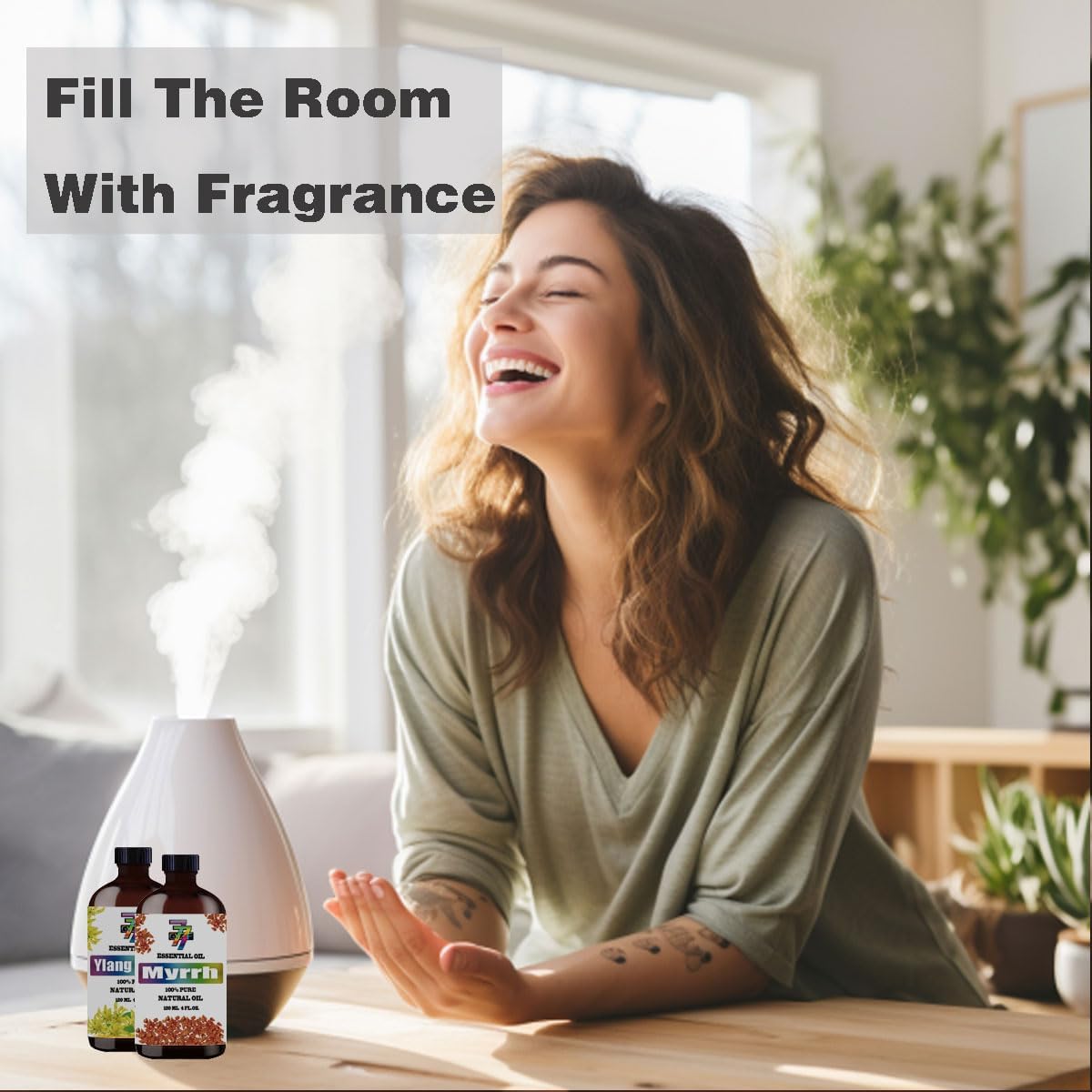 Aceite esencial de flor de cerezo, 4 onzas líquidas, aceite de vainilla para difusor, humidificador, hogar, baño, cabello, limpieza, masaje, yoga,