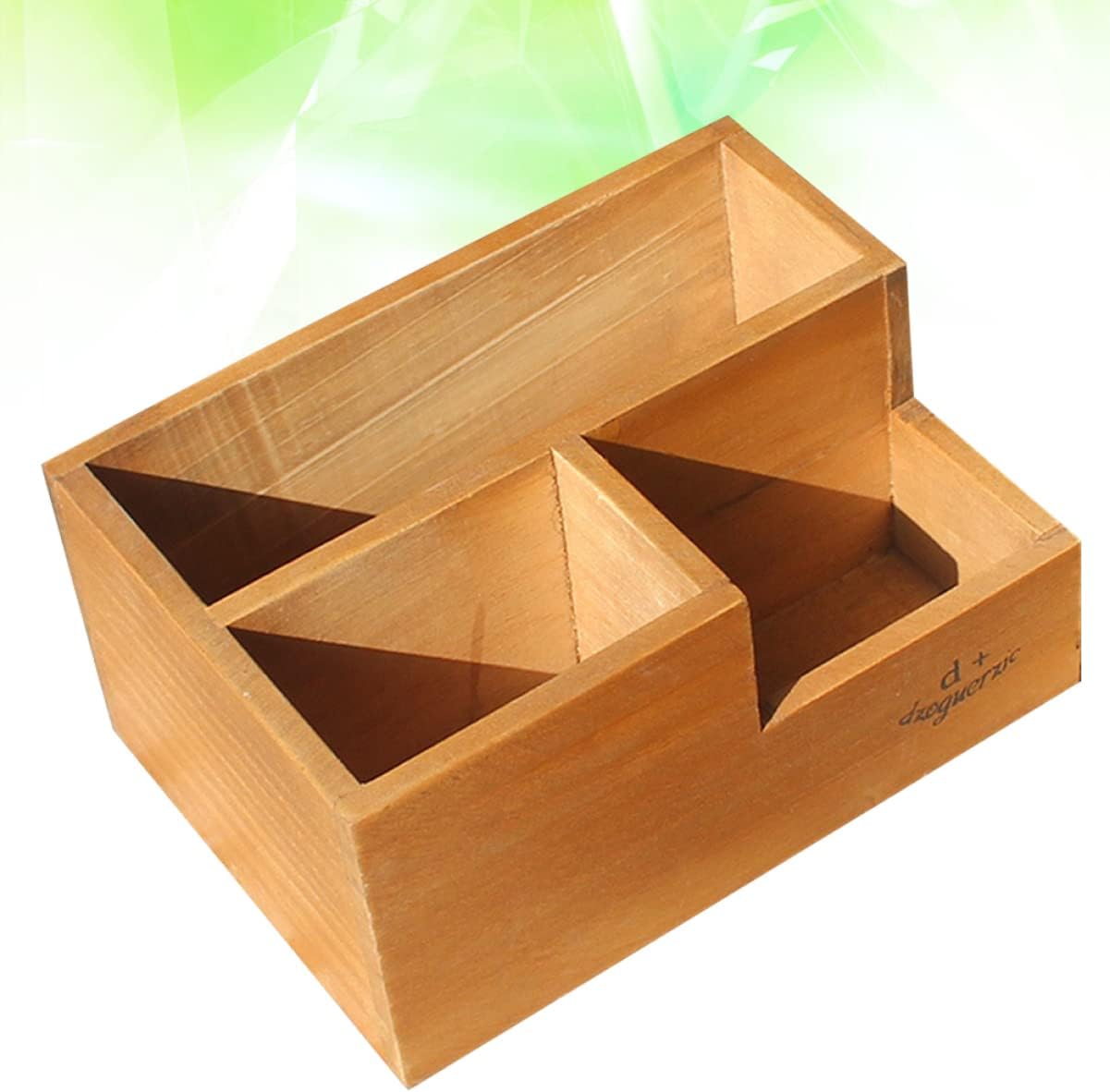 Yardwe 3 Pcs 3 Wood Desk Wooden Trinket Case Decorative Plants Jewelry Dresser Case Ornament Container Wooden Flower Pot Home Plant Container