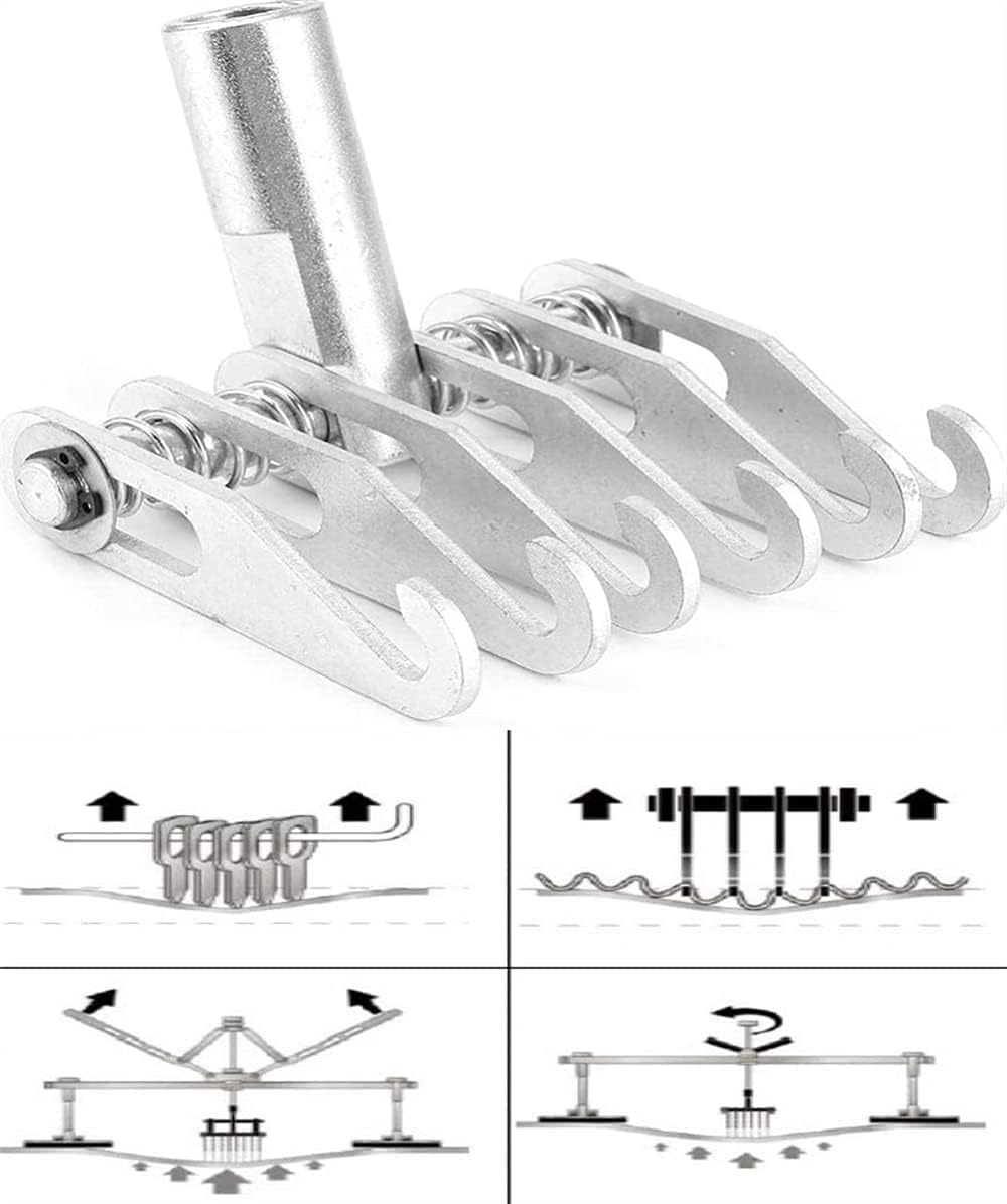 Herramienta de extracción de abolladuras de metal de 6 dedos, gancho de 6 garras resistente para reparación de abolladuras de carrocería, ajustable,