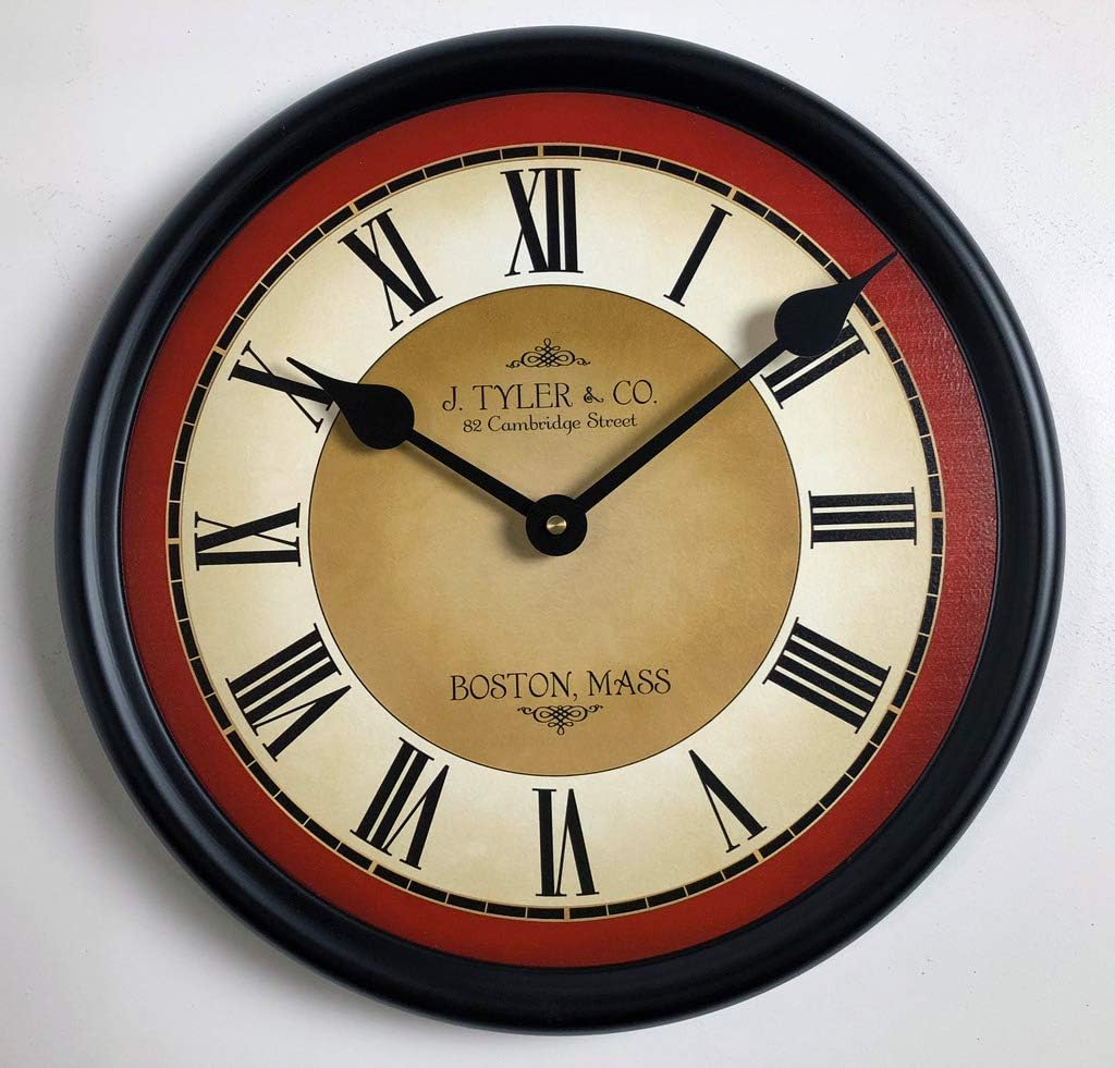 Galway – Reloj de pared rojo  Mecanismo de cuarzo ultra silencioso  Hecho a mano en Estados Unidos hermoso color nítido duradero  Viene en 8 tamaños