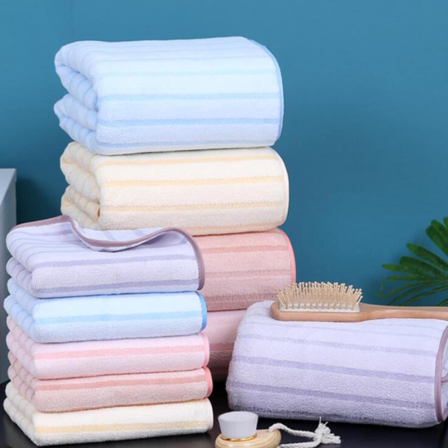 Juego de 2 toallas de baño grandes de lujo ultra suaves, de secado rápido, absorbentes, de felpa gruesa, de forro polar, juego de sábanas para baño,