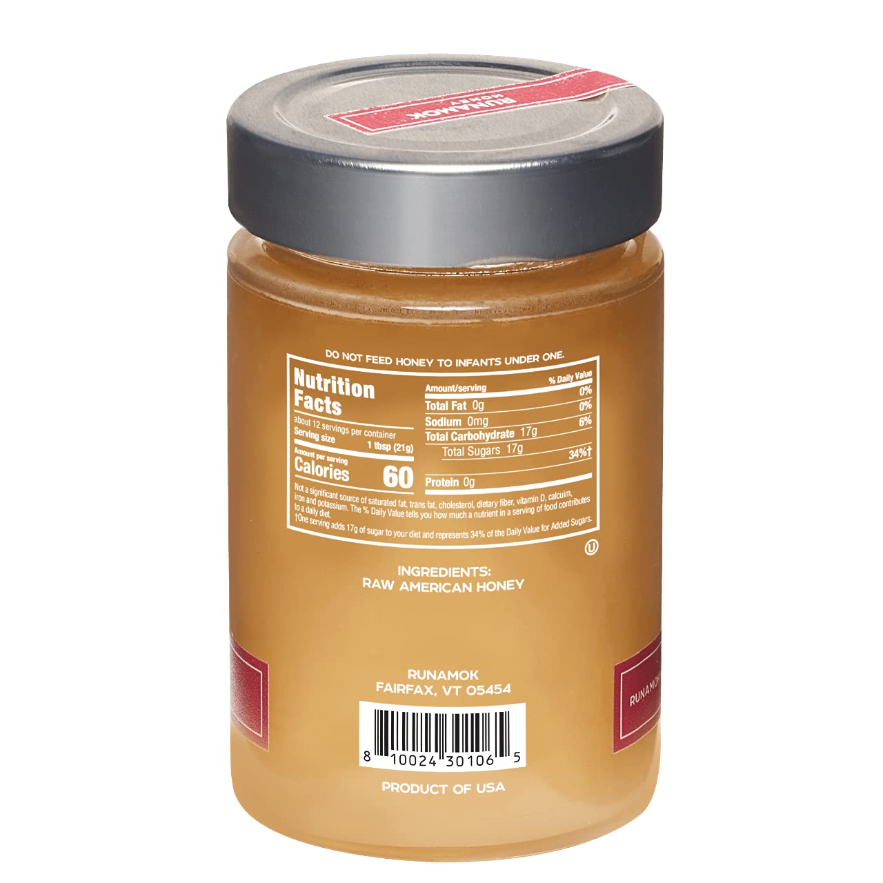 Runamok Miel de trébol de High Plains  Miel cruda auténtica y pura  Edulcorante natural y sin gluten  9 onzas