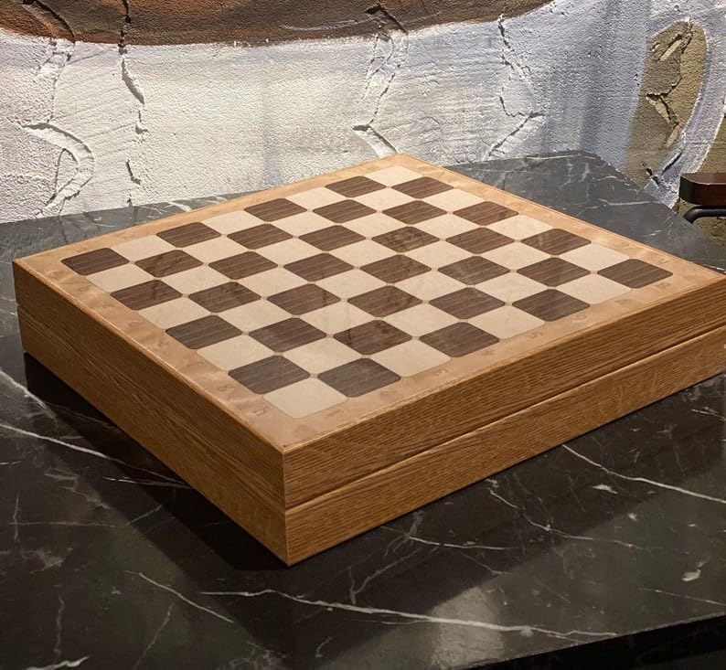 Juego de ajedrez de lujo para adultos, piezas de ajedrez de metal con peso de metal, tablero de ajedrez de madera personalizado con almacenamiento