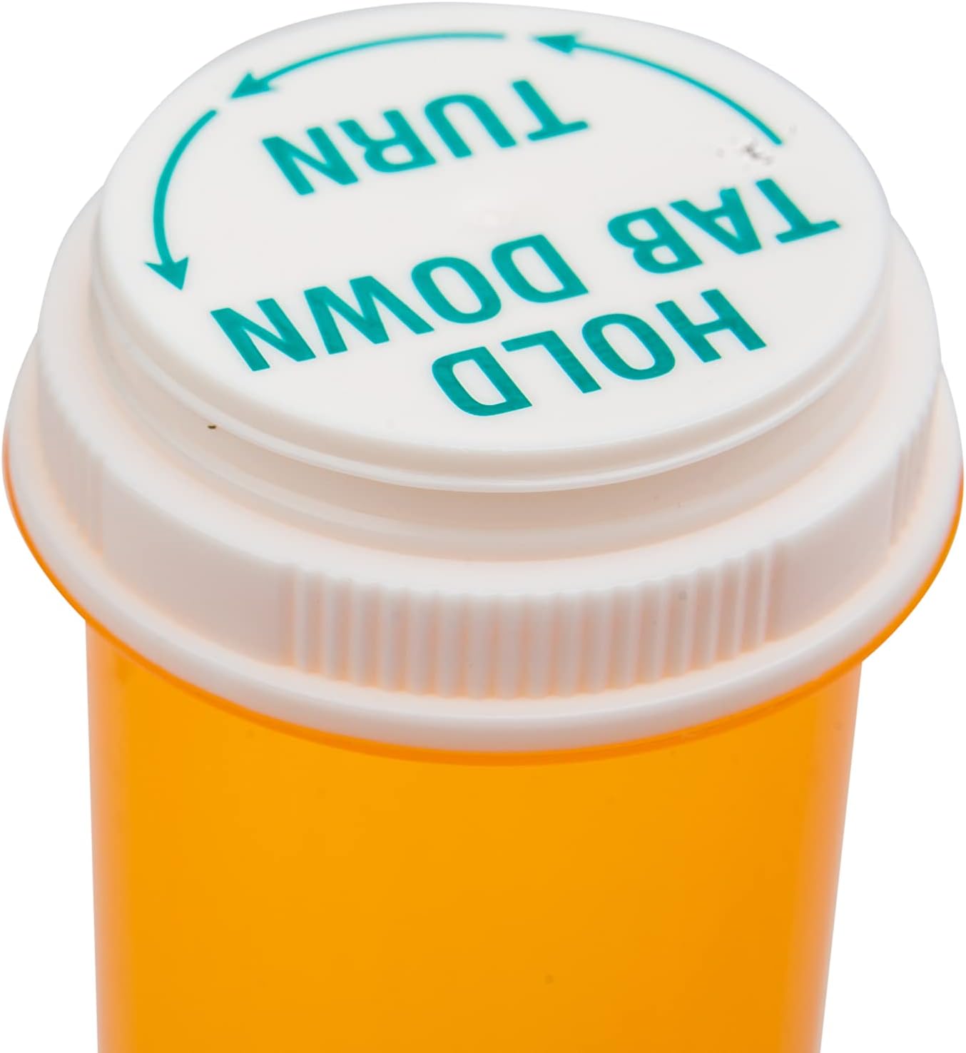 Recipientes de plástico para píldoras de farmacia con tapas de clic en el pulgar, botellas vacías reversibles de perscripción recetadas, 60 frascos