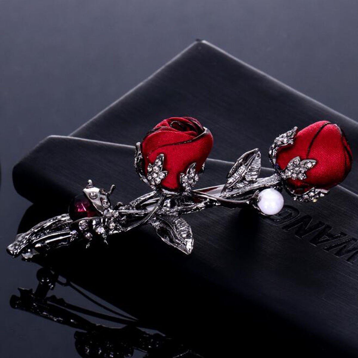Pinzas para el pelo de novia elegantes de rosas para mujer, accesorios para el cabello, tocado para novias, tocado, estilo flor rosa, pasadores,
