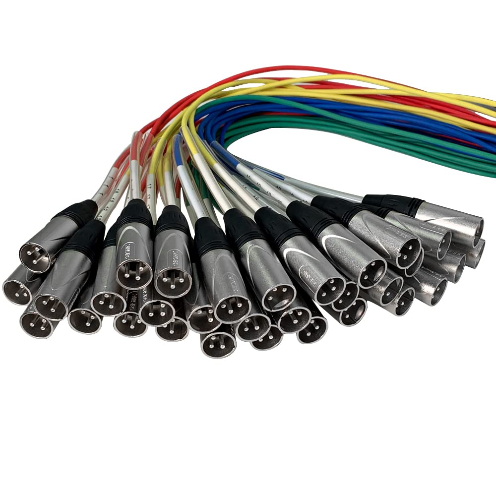 Seismic Audio – SARMSS-32×1010-32 Canales XLR TRS Combo Splitter Snake Cable – Dos troncos XLR de 10′