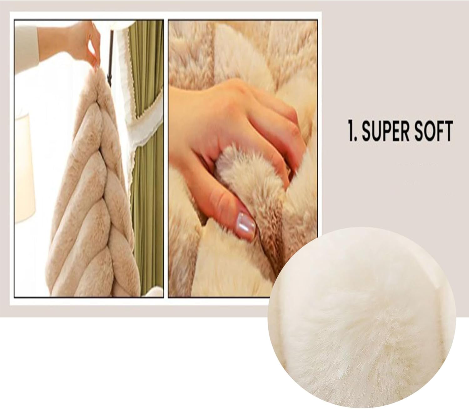 Funda de sofá antideslizante de color sólido y acogedora, funda de sofá universal, cojín de asiento, funda de cama peluda para perro, manta para