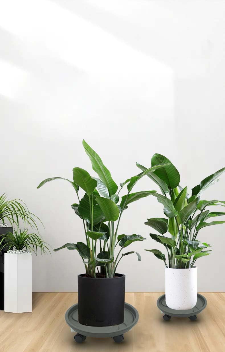 Visionfly 4 unidades de 13 pulgadas con contenedor de agua integrado y 4 ruedas, carrito de jardín con ruedas, capacidad de carga de 130 libras