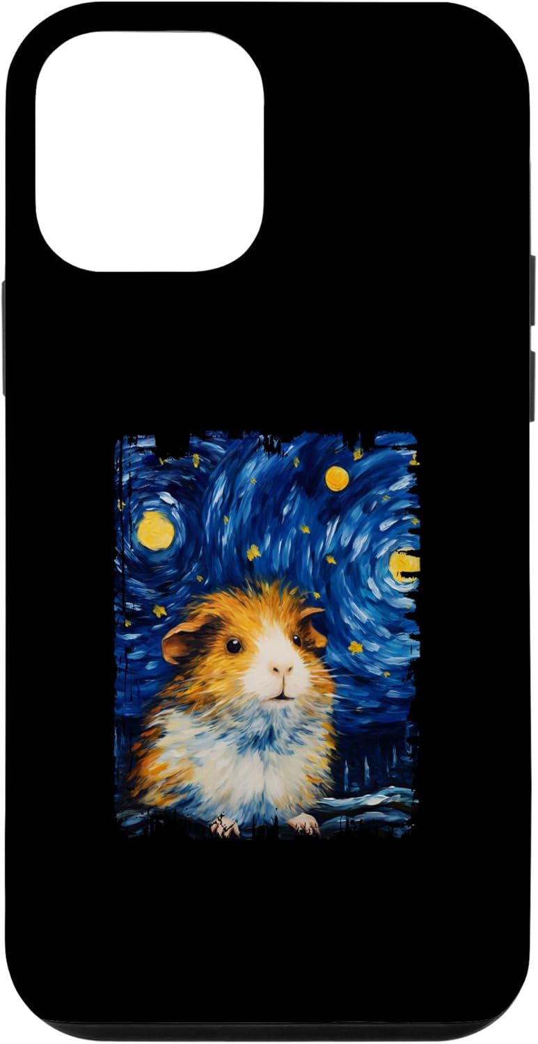 iPhone 12 mini Guinea Pig Starry Night Painting Mom Dad Case