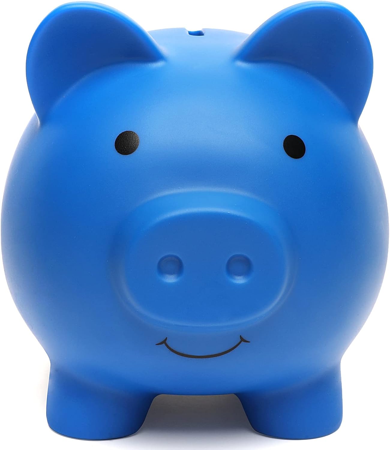 Bonita alcancía, banco de monedas para niños y niñas, de plástico inastillable, tarro de ahorro de juguete para niños (azul oscuro)