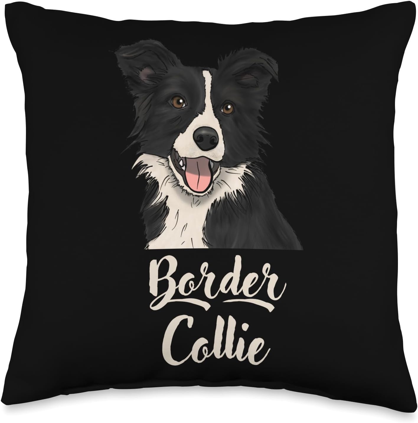 Border Collie Hund Kind Hundemama Geschenk Gift Border Collie – Almohada de perro, mamá, mamá, dama, niña, 16 x 16 pulgadas, multicolor