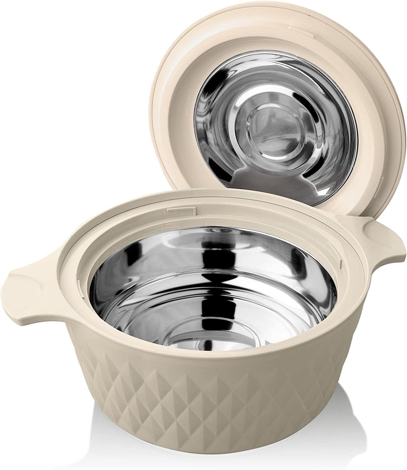 Tmvel Cacerola Hotpot, olla caliente aislada de acero inoxidable, calentador de alimentos, mantiene la comida caliente durante horas (84.5 fl oz,