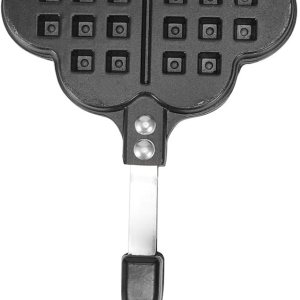 Máquina para hacer gofres, doble waflera abatible, molde de aleación de aluminio para tartas, placas antiadherentes para un fácil almacenamiento Máquina para hacer gofres, doble waflera abatible, molde de aleación de aluminio para tartas, placas antiadherentes para un fácil almacenamiento