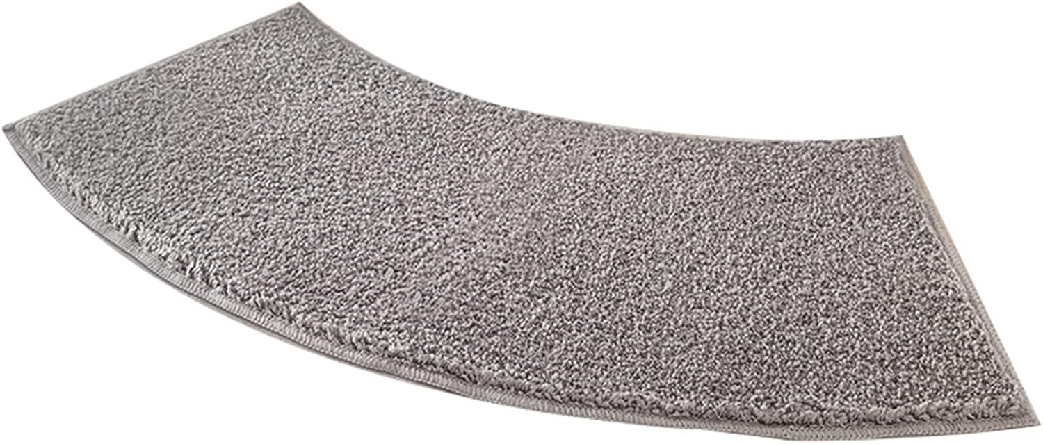 Alfombra de baño curvada, 16 x 39 pulgadas, antideslizante, de microfibra, suave, absorbente, esponjosa, lavable, alfombra de baño para bañera