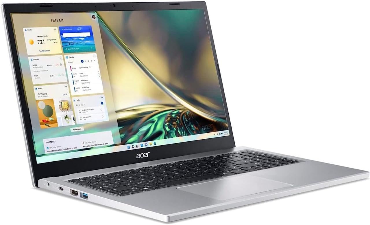 acer Aspire 3 – Computadora portátil de negocios delgada y ligera de 15.6 pulgadas, pantalla FHD IPS AMD Quad-core Ryzen 3 7320U, 8 GB de RAM, 256