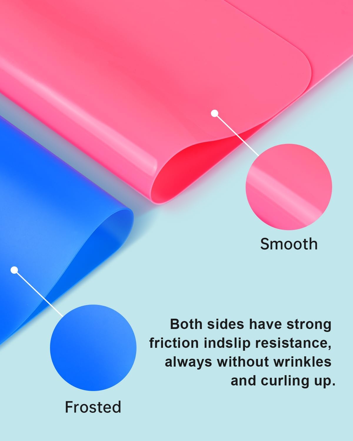 IKOCO – Paquete de 3 tapetes de silicona para manualidades, 15.7 x 11.8 pulgadas, tapetes de silicona a granel antideslizantes y antiadherentes para