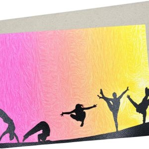 Tarjeta de felicitación para competición de baile (7 x 5 pulgadas y interior en blanco para todas las ocasiones) para recital de baile, espectáculo Tarjeta de felicitación para competición de baile (7 x 5 pulgadas y interior en blanco para todas las ocasiones) para recital de baile, espectáculo