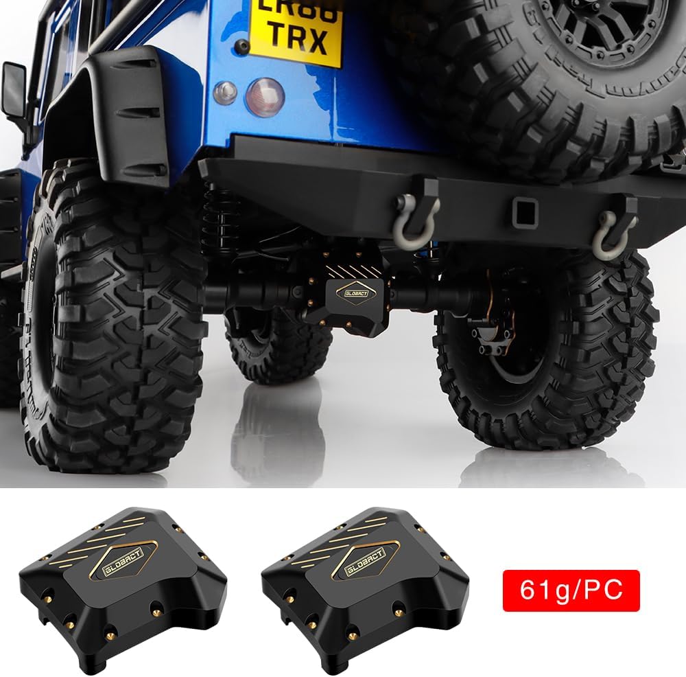 GLOBACT Kit de actualizaciones de latón para 110 TRX4 eje portal delantero y trasero interior y exterior carcasa portal cubierta diff soportes de