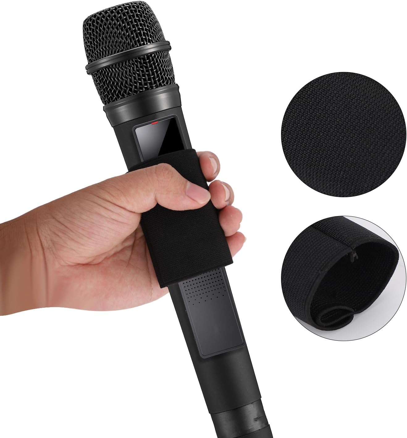 2 fundas elásticas para micrófono de mano, funda de micrófono negra para Sony TX650TX660, protector de micrófono para accesorios de micrófono