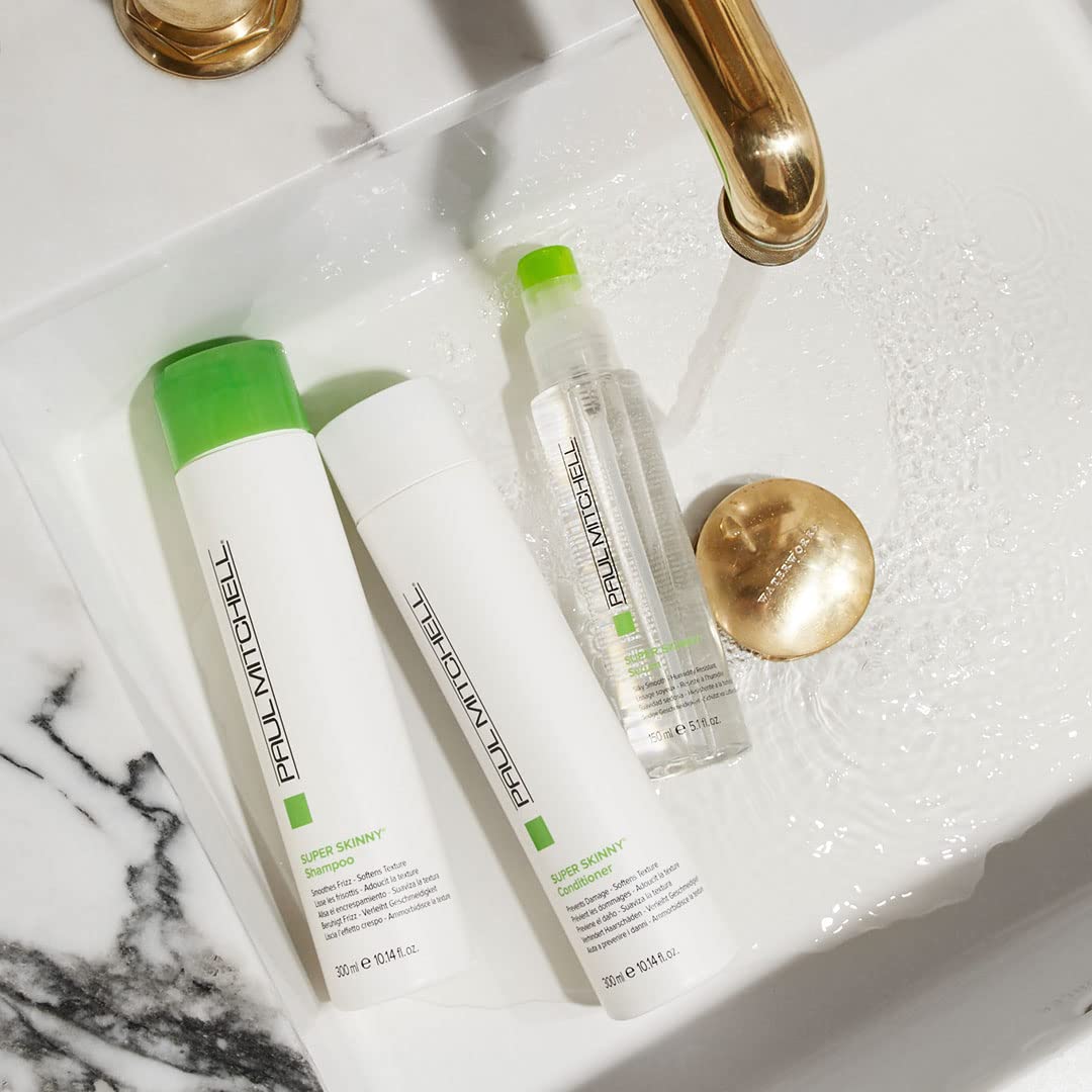 Paul Mitchell Acondicionador súper delgado, evita daños, suaviza la textura, para cabello encrespado, 10.14 fl. oz.