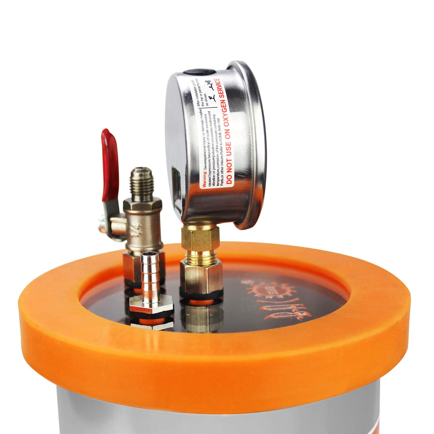 BACOENG Cámara de desgasificación al vacío de trampa de resina de acero inoxidable de 1.2 cuartos (3 galones1.2 QT2 QT disponible)