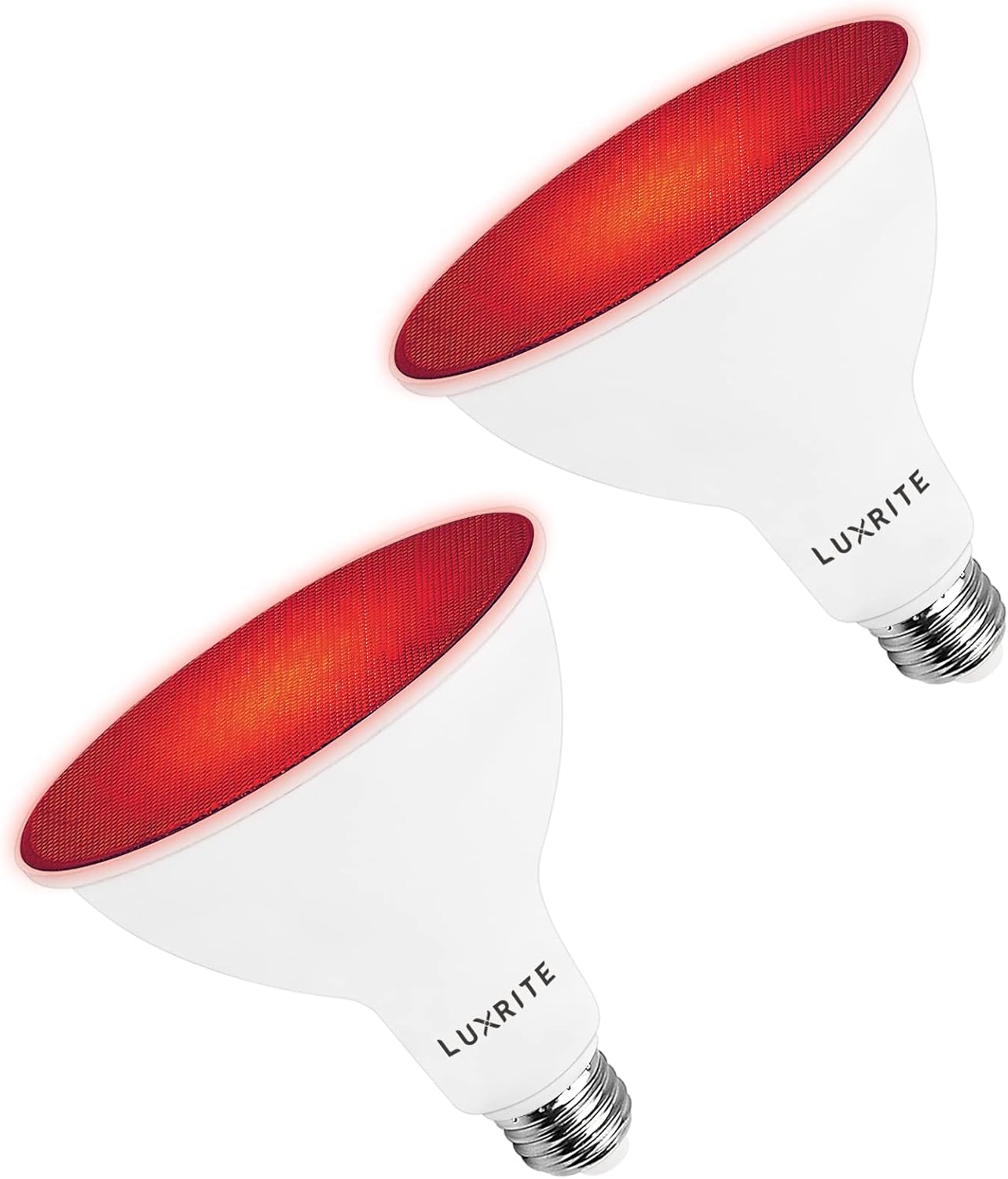 LUXRITE Bombillas LED PAR38 de luz roja, 8 W (equivalente a 45 W), bombilla LED roja de inundación, clasificación húmeda, certificación UL, base