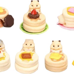 6 figuras de pastel y hámster, colección de figuras de animales de hámster, juego de decoración de pasteles para jardín de hadas, casa de muñecas en 6 figuras de pastel y hámster, colección de figuras de animales de hámster, juego de decoración de pasteles para jardín de hadas, casa de muñecas en