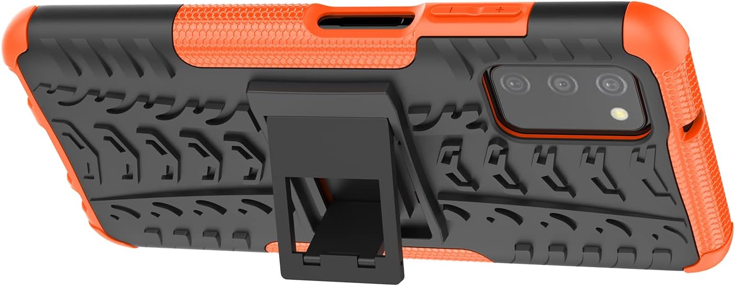 CCSmall Funda para Samsung Galaxy A03S, diseño de patrón de neumáticos híbrido TPU+PC Material doble capa de protección a prueba de golpes con