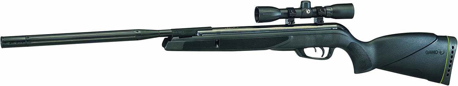 Gamo Wildcat Whisper Air Rifle .22 Cal, negro y rojo fuego .22CAL QTY125 ampolla 632270454 pellets .22
