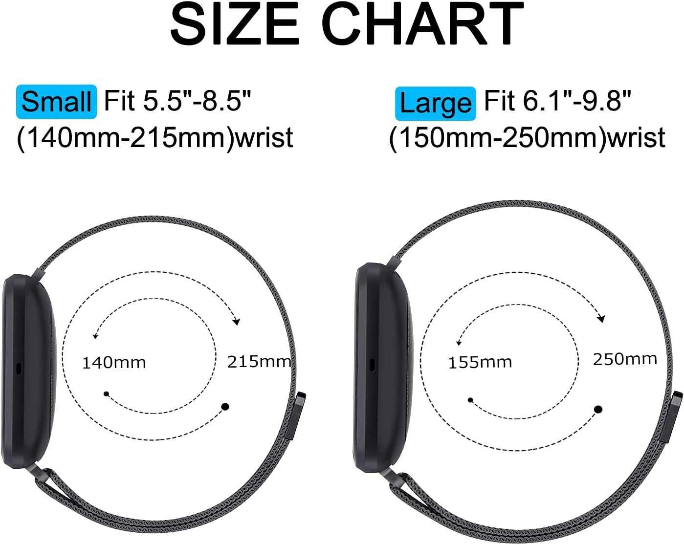 Bandas de metal compatibles con Fitbit Versa 3Versa 4Fitbit SenseSense 2 para mujeres y hombres, correa de malla de acero inoxidable transpirable