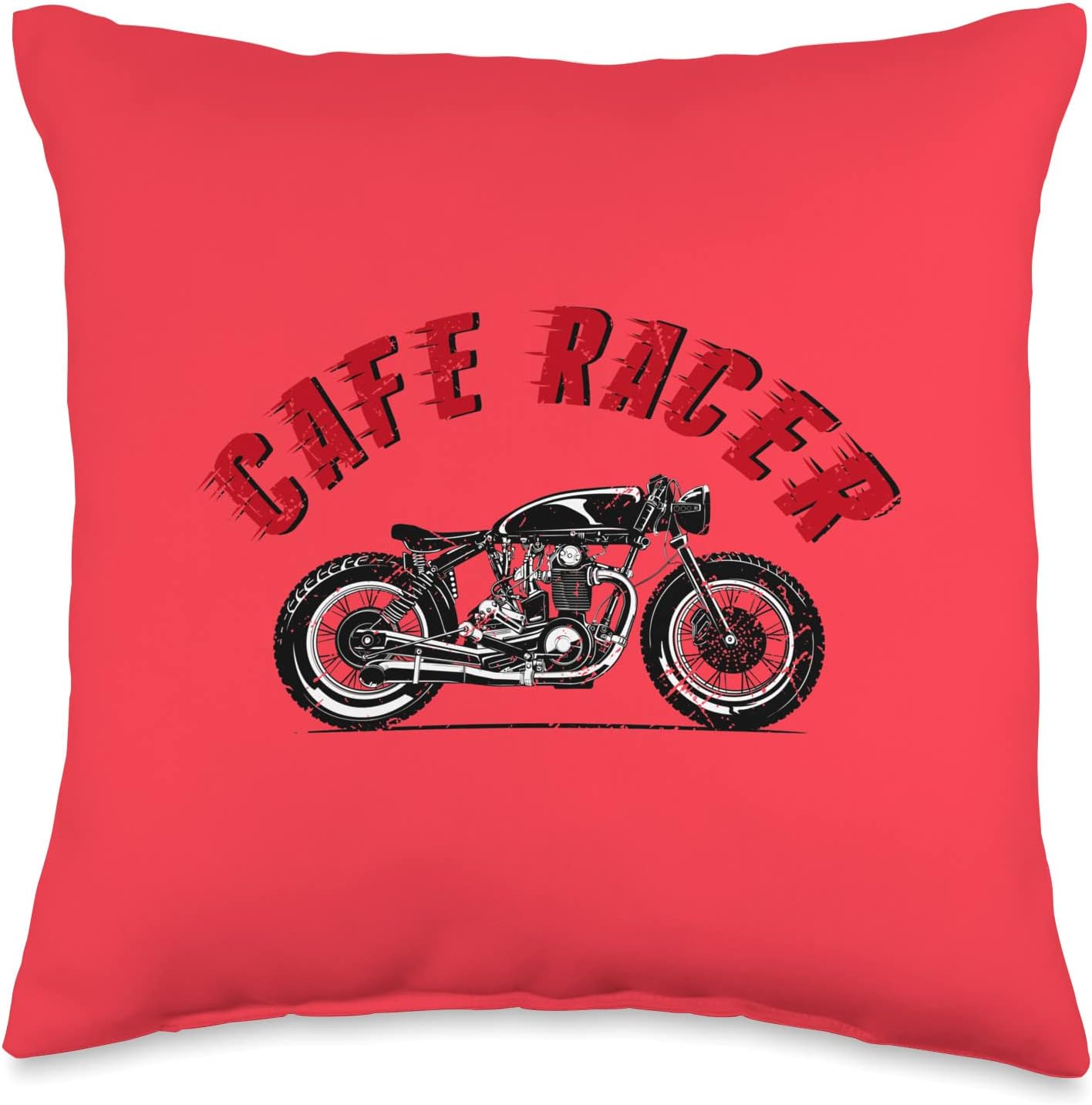Cafe Racer Biker Men Women Adult Teens Boys Girls Kids Youth Throw Pillow, 16×16, Multicolor