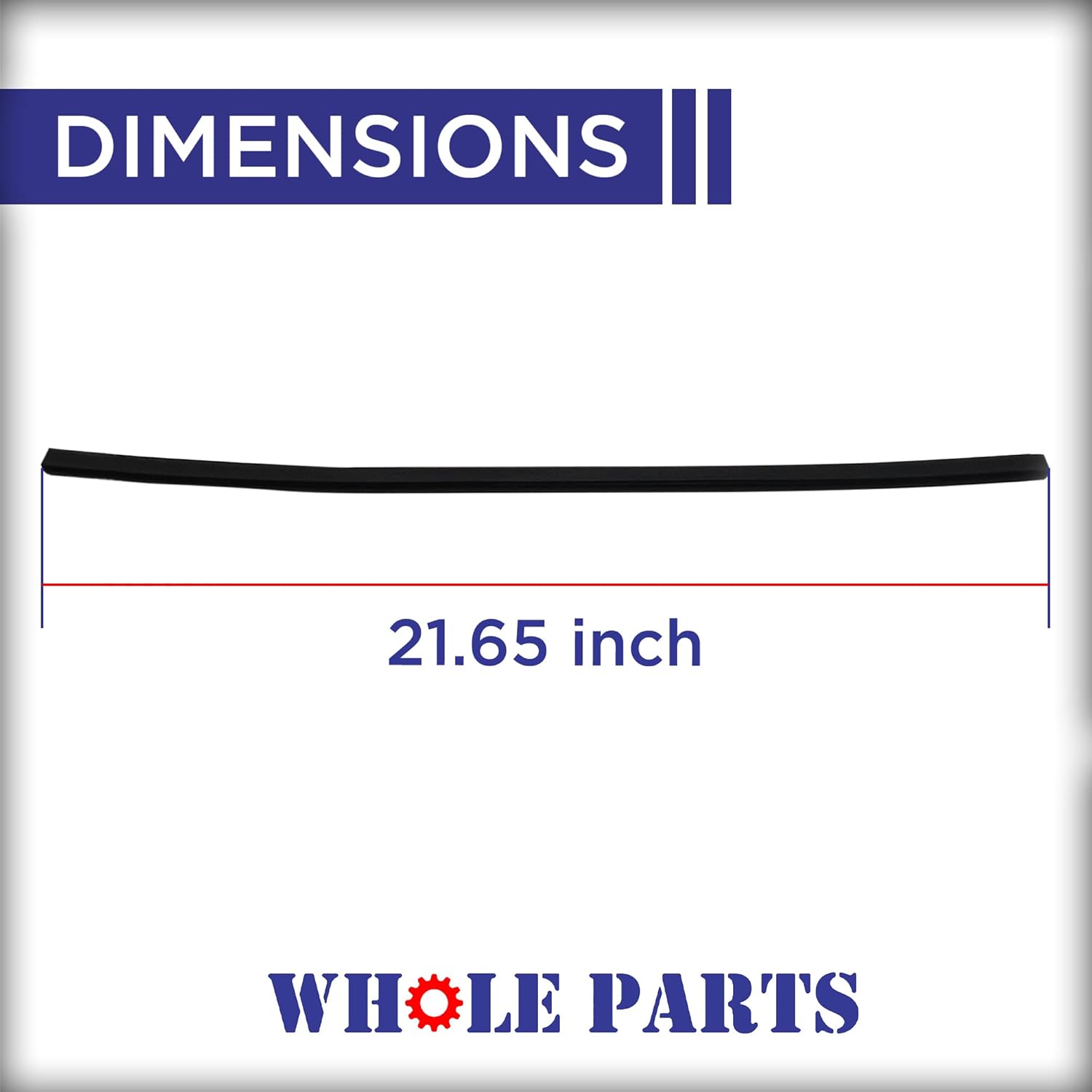 Whole Parts Junta de puerta inferior para lavavajillas (negro) Parte # 154859401 – Reemplazo y compatible con algunos lavavajillas Frigidaire y