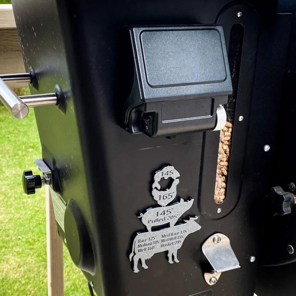 Regalo de barbacoa para hombres, fiesta de parrilla para marido, imán de temperatura de carne, 2023 nueva guía de temperatura de carne, imán de