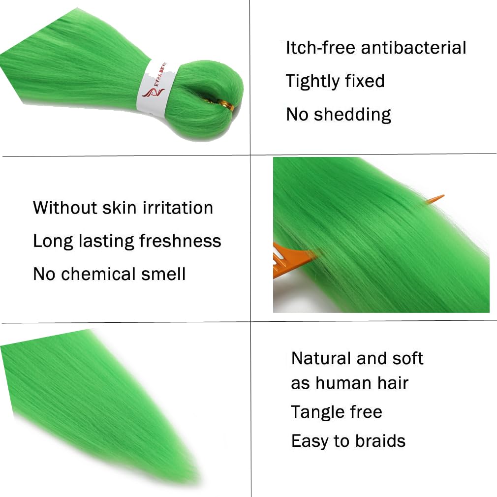 Extensiones de cabello trenzado preestiradas de 30 pulgadas, paquete de 3 paquetes de trenzas de ganchillo profesionales largas, cabello sintético