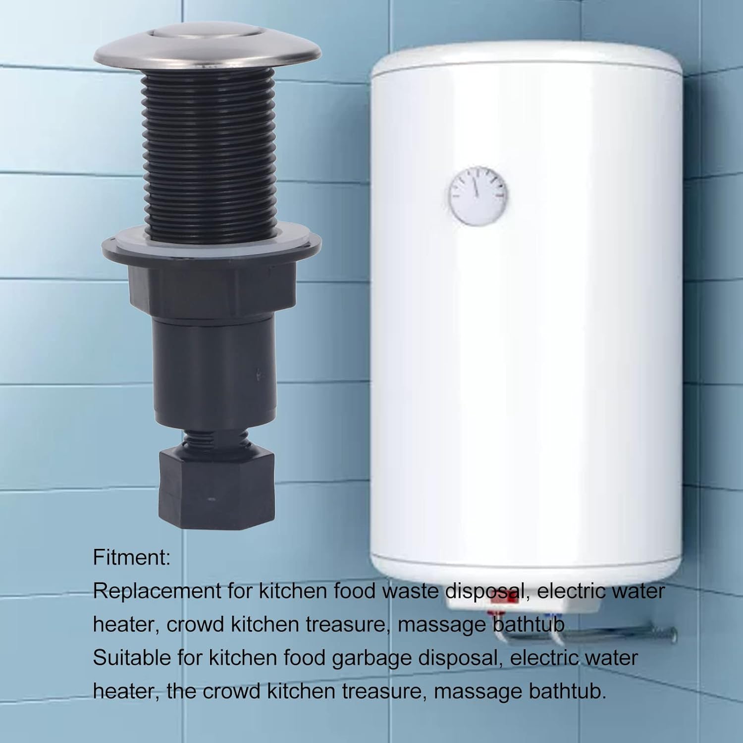 Kit de manguera de interruptor de aire para bañera neumática de 0.984 in, botón de arranque de repuesto de acero inoxidable, ABS 1,5 M, eliminación