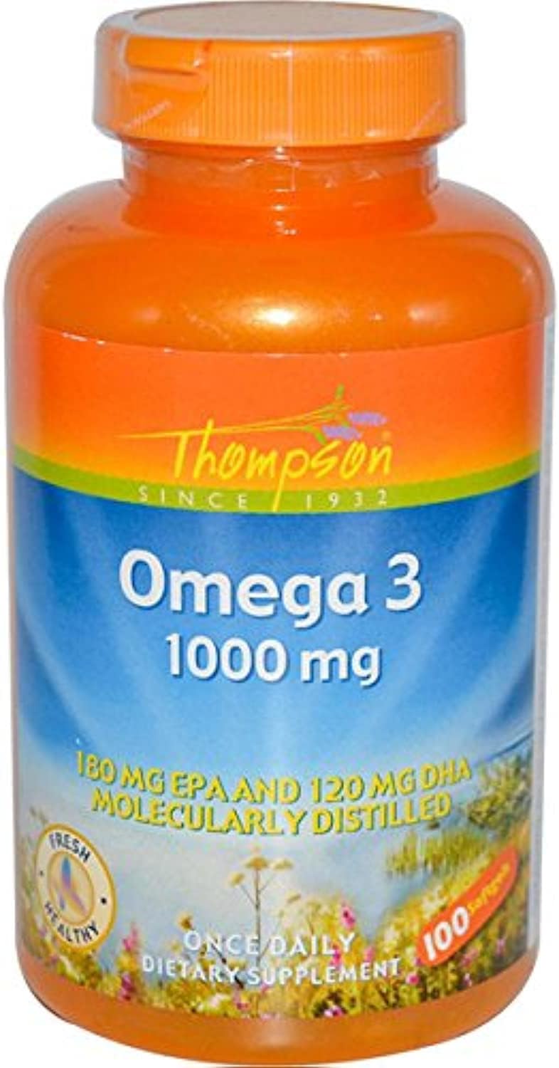 Thompson Omega 3 Pescado, Softgel (Btl-Plástico) 1000mg 100ct
