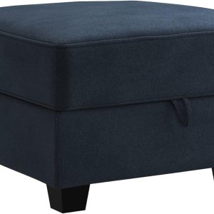 HONBAY Módulo otomano para sofá modular seccional, banco otomano cuadrado otomano de almacenamiento para sala de estar, terciopelo azul oscuro HONBAY Módulo otomano para sofá modular seccional, banco otomano cuadrado otomano de almacenamiento para sala de estar, terciopelo azul oscuro