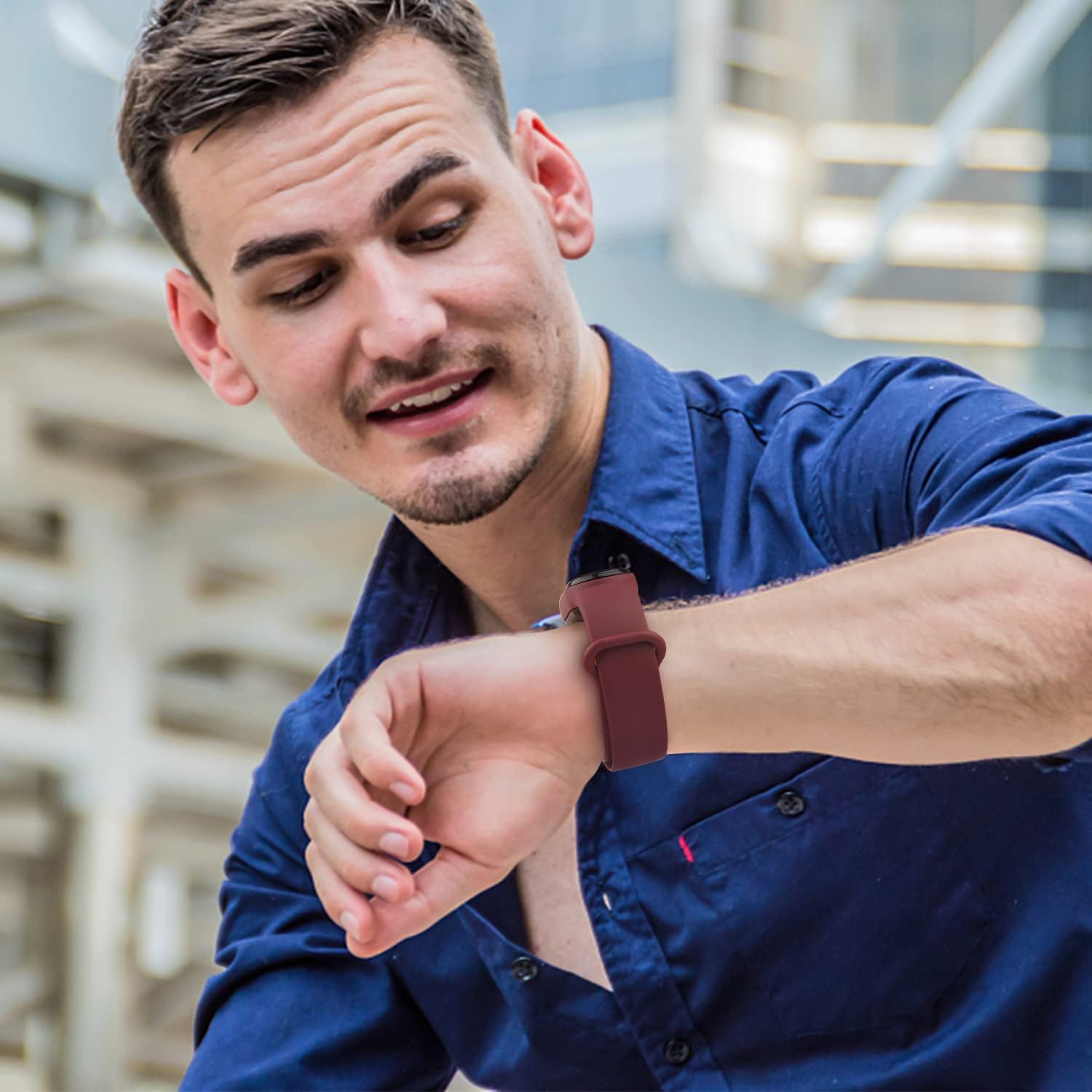 Wanme Bandas para Amazfit Band 5 correas de repuesto para mujeres y hombres, paquete de 2 correas deportivas de silicona compatibles con Amazfit