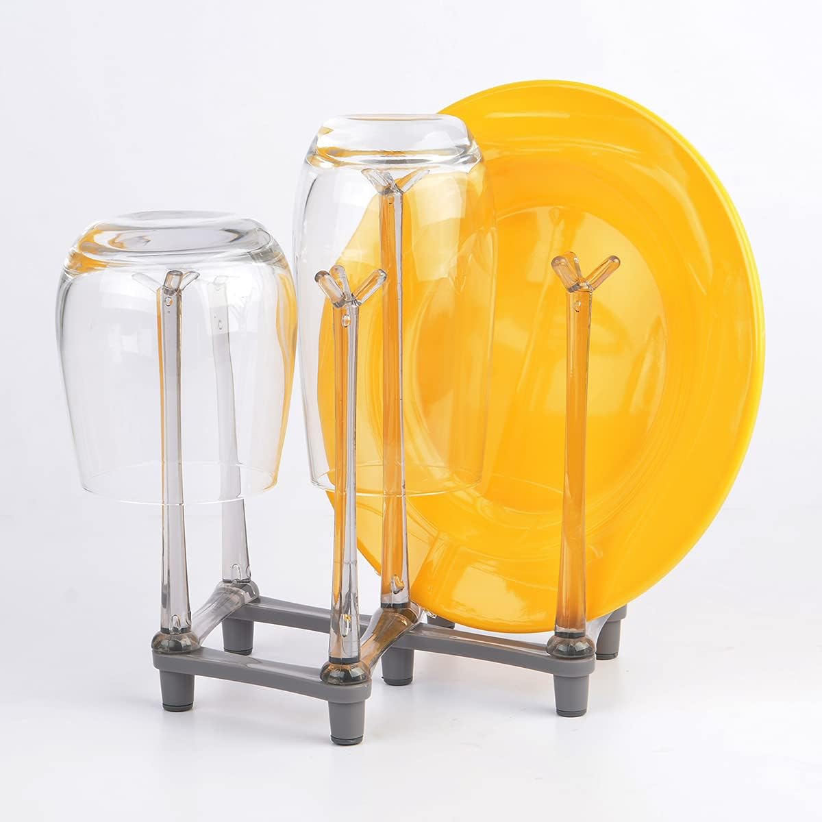 Estante de secado retráctil para tazas, soporte escurridor de vidrio para beber, organizador de drenaje de biberones y botellas deportivas, árbol de