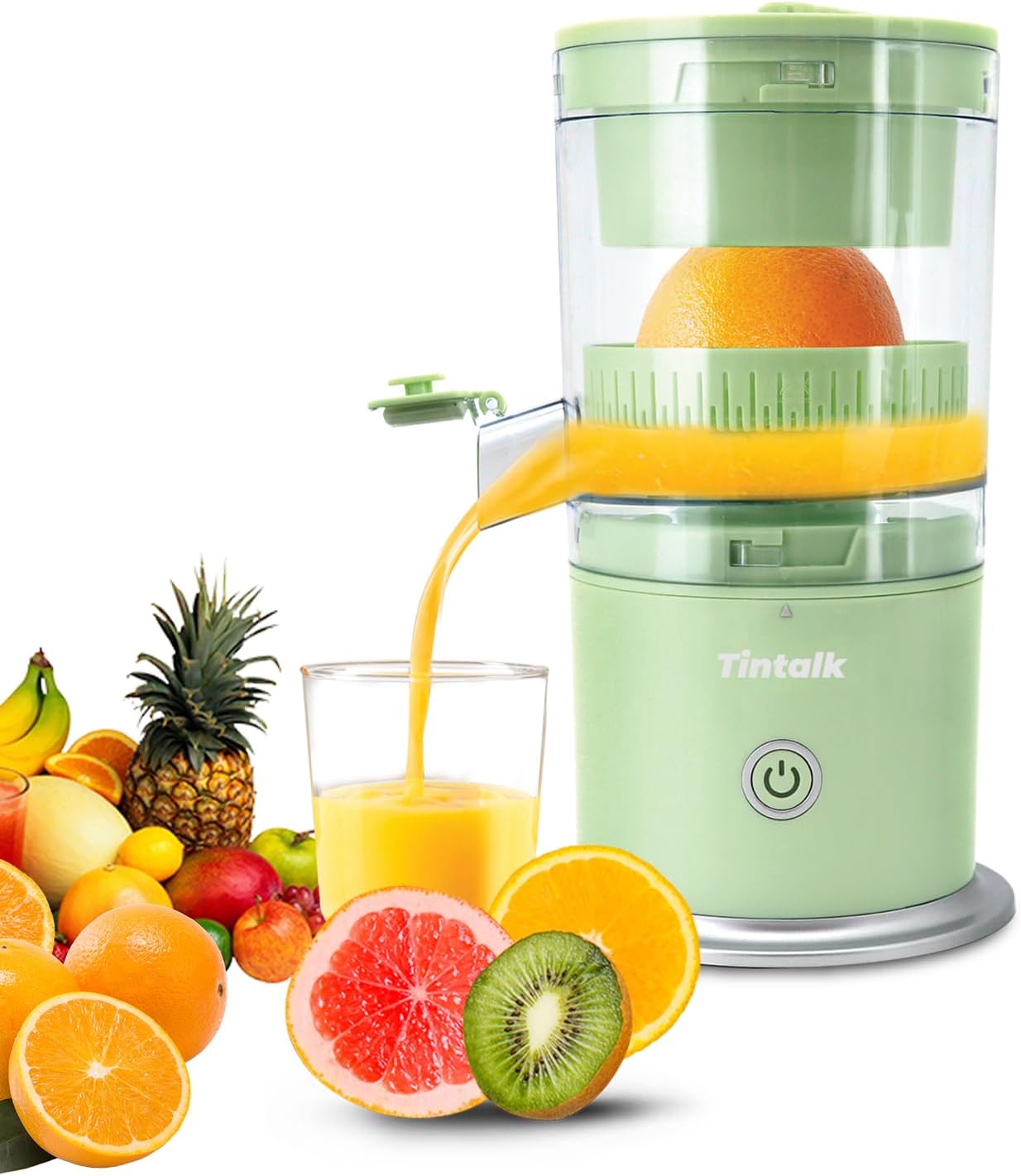 Exprimidor eléctrico de cítricos, recargable, inalámbrico, portátil, con USB, exprimidor automático de jugo de frutas para naranja, limón, pomelo,