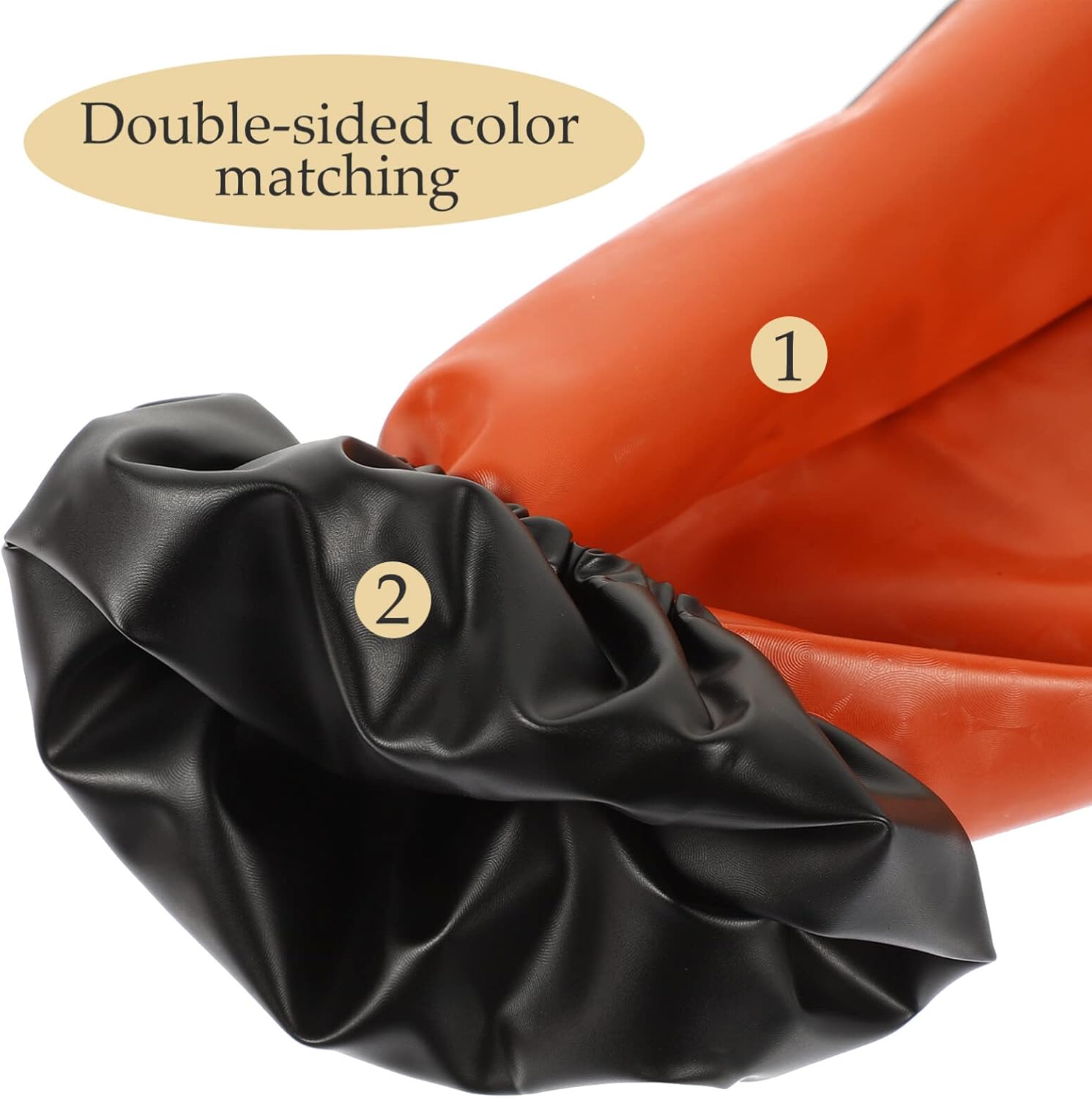 ULTNICE 2 pares de fundas impermeables para brazos a prueba de aceite, fundas de PVC para carnicero, protector para cocinar para lavar platos,