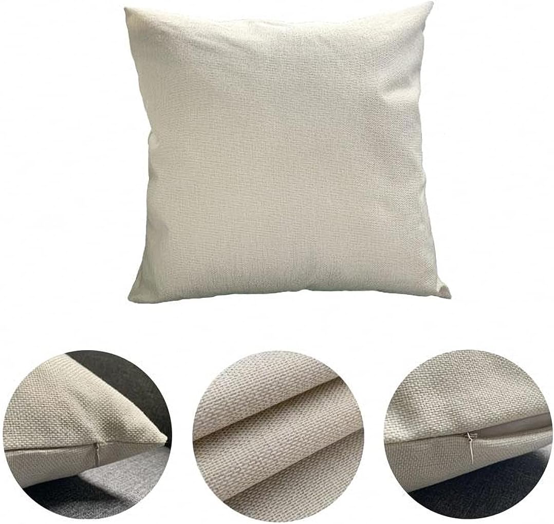 rouihot Juego de 4 fundas de almohada cuadradas de lino de 24 x 24 pulgadas, color naranja otoñal, calabaza, acuarela, decoración del hogar, fundas