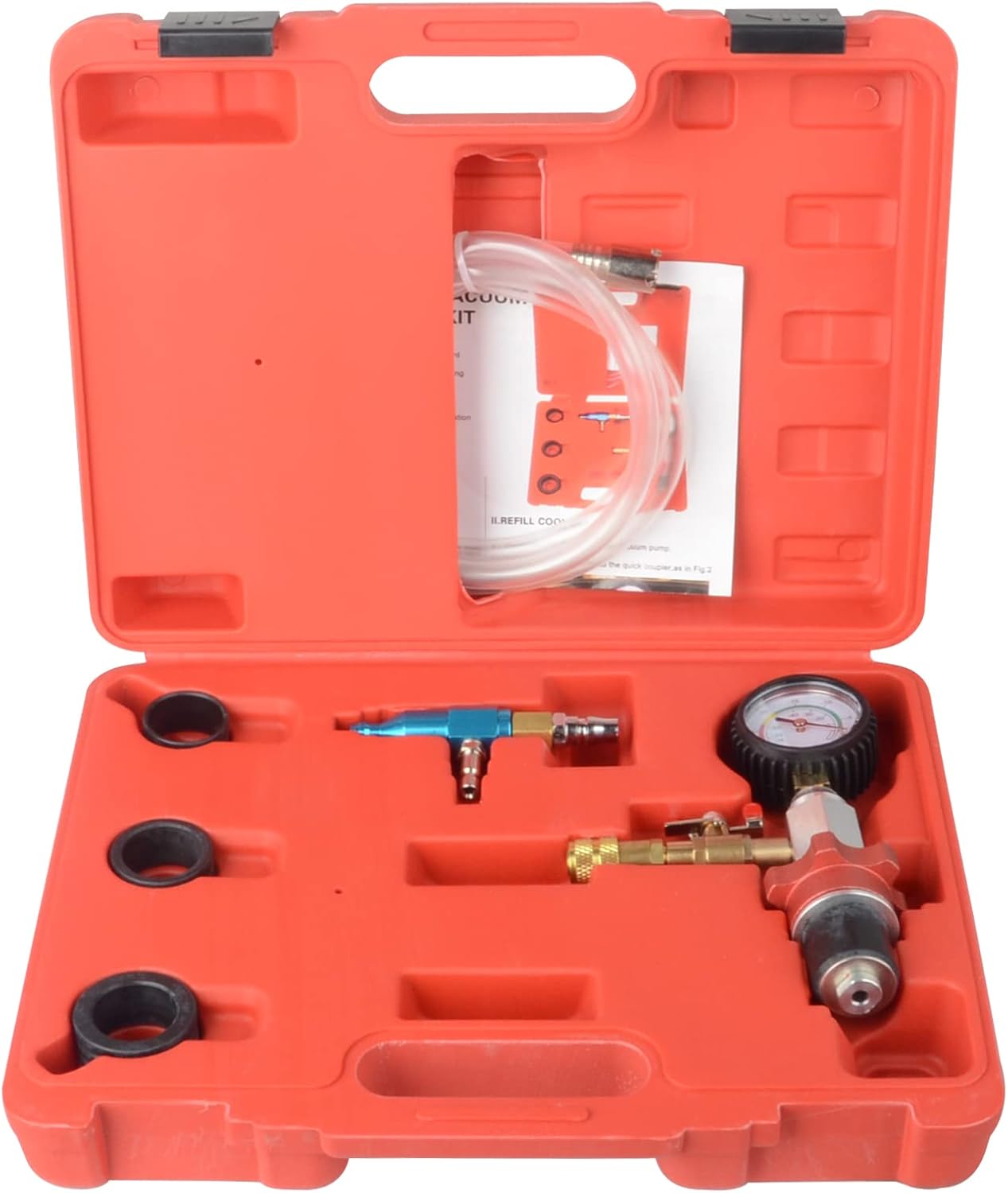 DAYUAN Sistema de refrigeración de purga al vacío, radiador y refrigerante, kit de herramientas de repuesto para tanque de agua automotriz, juego de