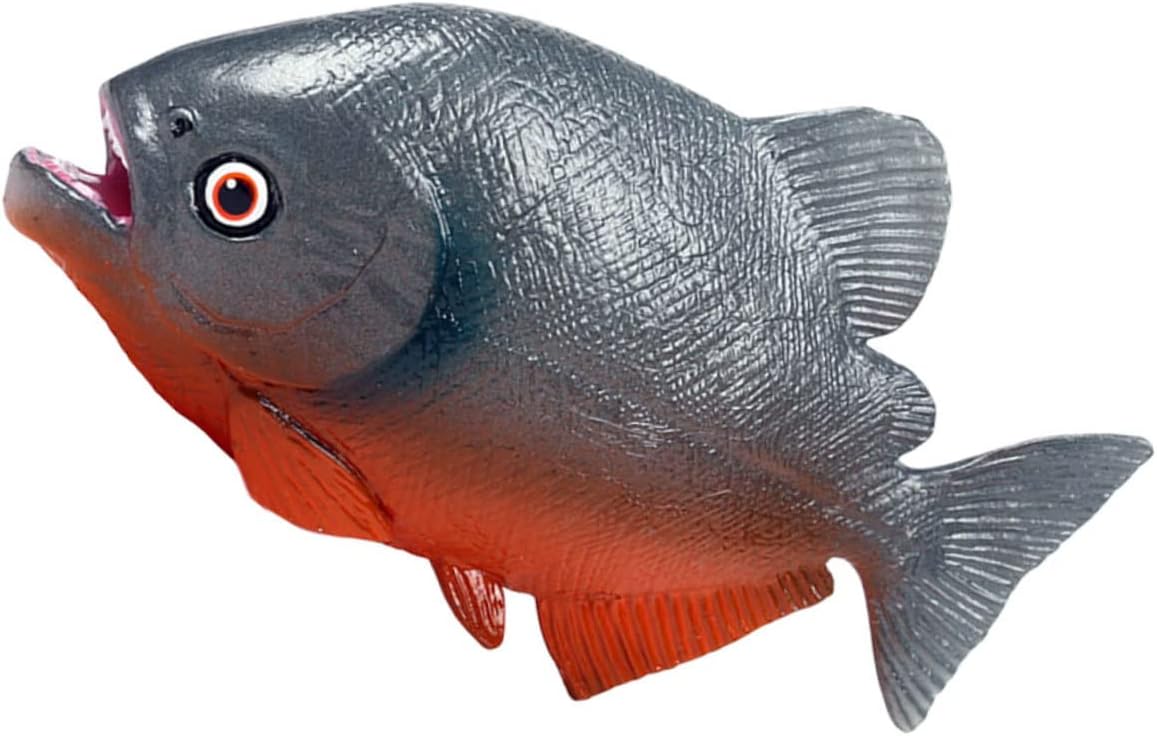 GANAZONO Piranha Toys Ocean Animals Toys Ocean Toys Fish Model Restaurante Escaparate Ornamento Simulación Estatua de Pescado Modelo Animal Río
