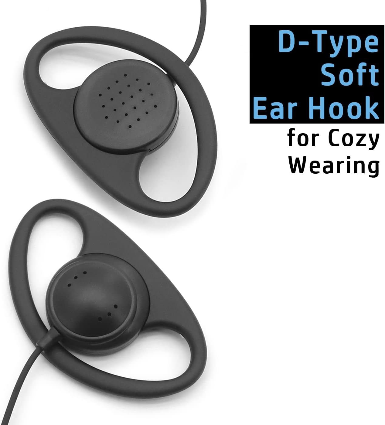 2 auriculares estilo D MicPTT para Cobra microTalk Radio ACXT145 ACXT345 ACXT545 ACXT645 ACXT645 ACXT1035R RX380 RX680 AM245 AM246 AM645 AM646 AM845